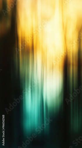 Abstract blurry background with a gradient of black and yellow