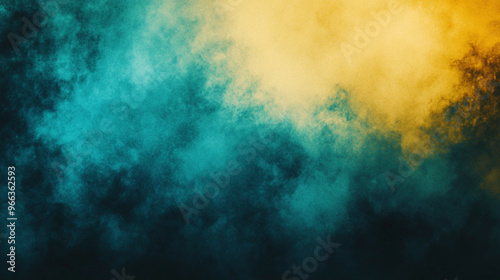 Abstract blurry background with a gradient of black and yellow