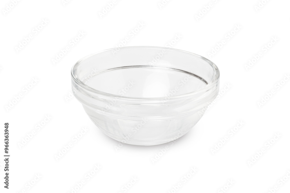 Transparent glass bowl isolated Transparent glass bowl isolated