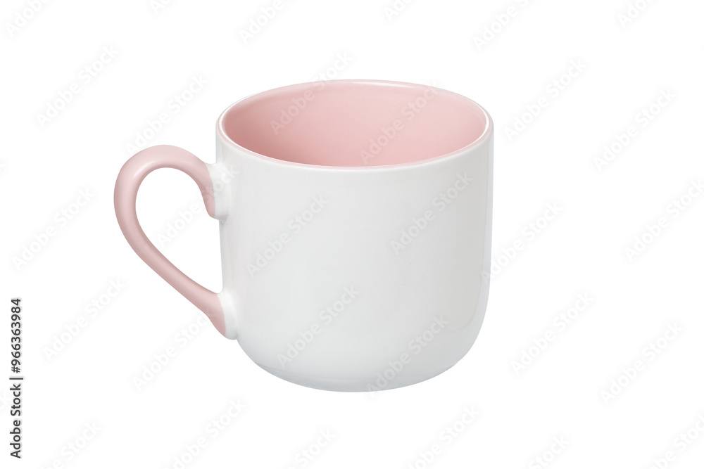 Clean light pink cup isolated on transparent background Clean light pink cup isolated on transparent background