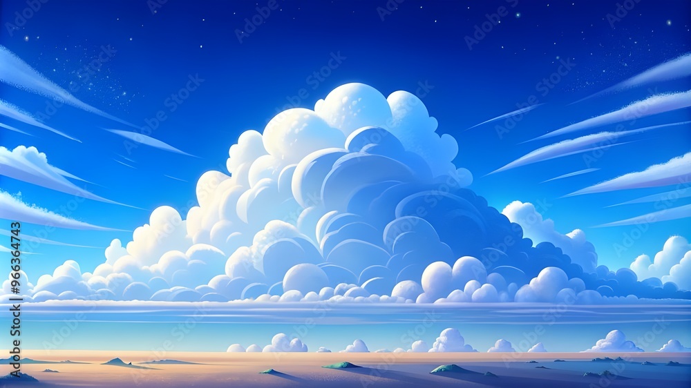 Fototapeta premium clear blue sky with white clouds Background