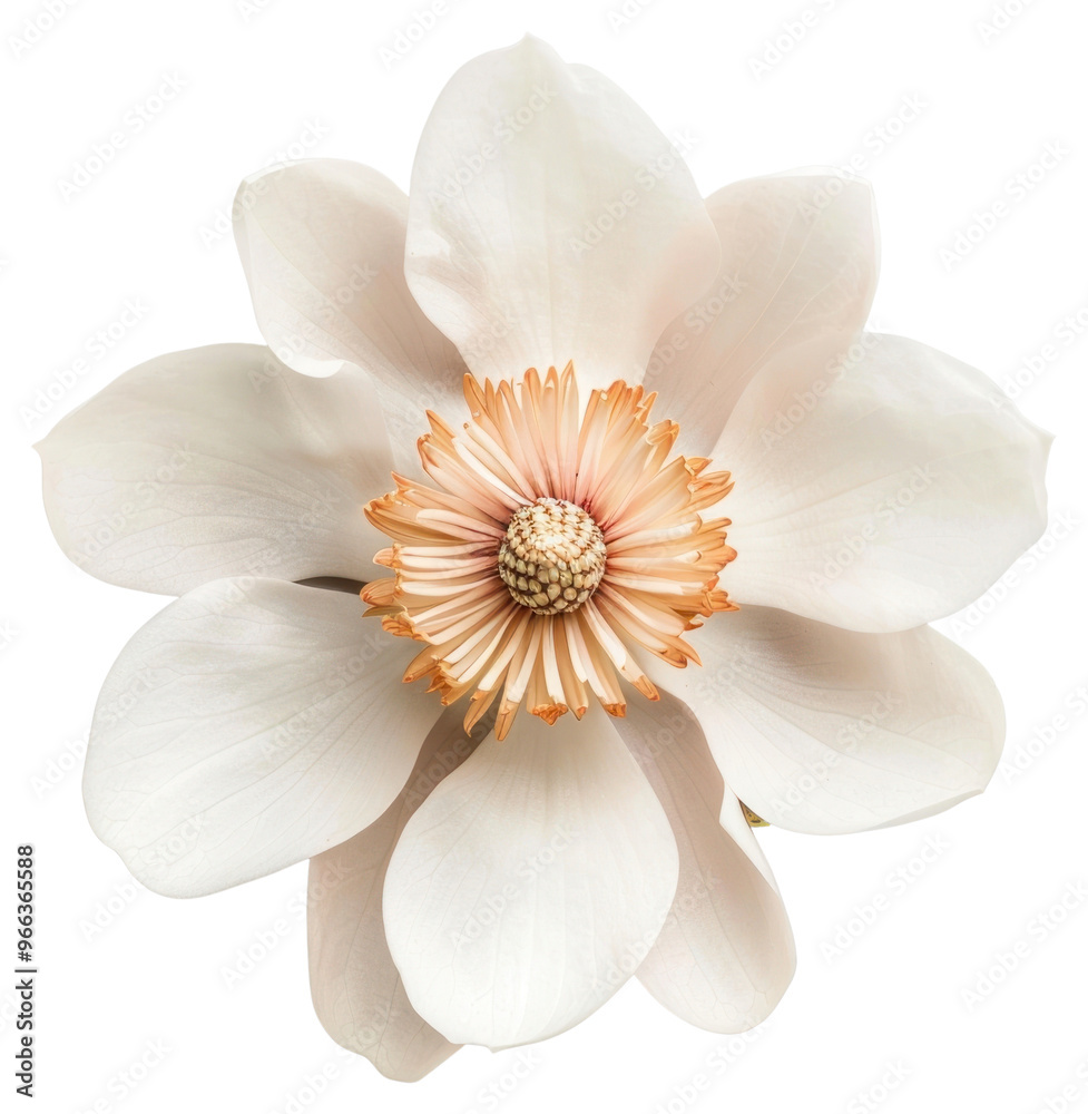 PNG Elegant white magnolia flower bloom PNG Elegant white magnolia flower bloom