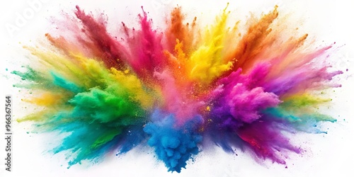 Rainbow Color Powder Explosion, Color Burst, Holi Festival, Powder Painting