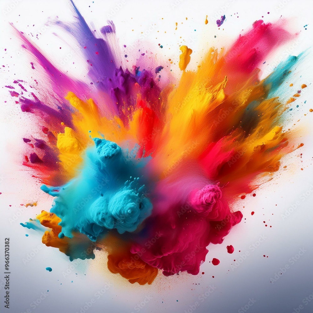 Creative Color Splash on Light Background Creative Color Splash on Light Background