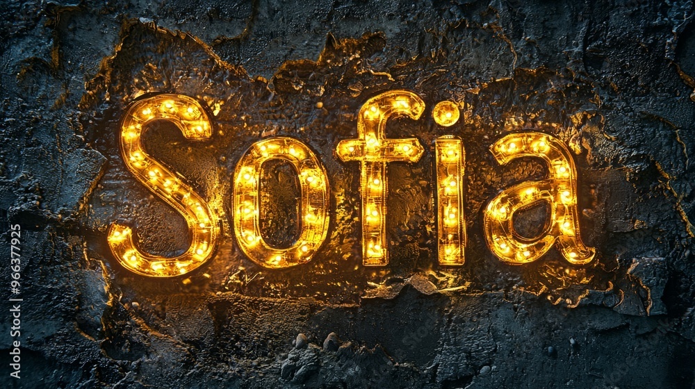 Yellow LED personalized name postcard perfect for decor. Yellow LED personalized name postcard perfect for decor.