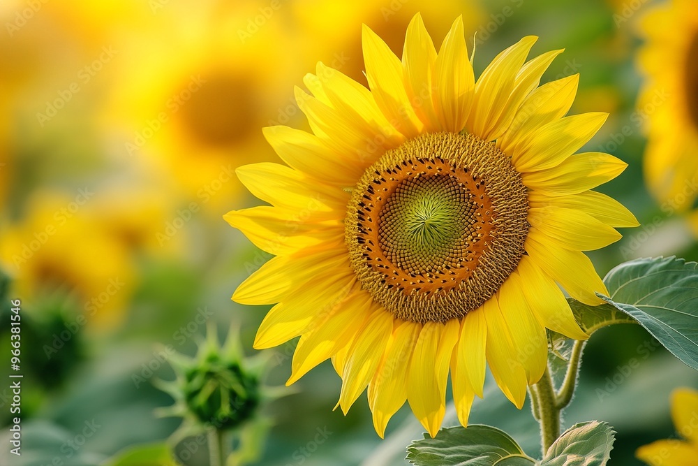 A vibrant 4K background featuring a field of blooming sunflowers under a bright blue sky, showcasing nature's beauty in stunning detail A vibrant 4K background featuring a field of blooming sunflowers under a bright blue sky, showcasing nature's beauty in stunning detail