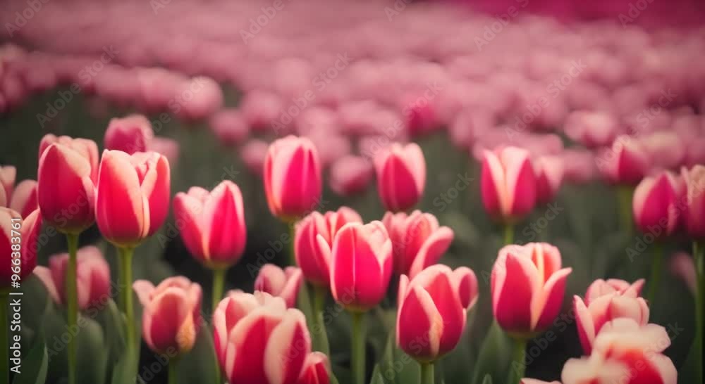 Time lapse of tulips blooming camera movement hyperlapse on a black background video 4k animation Time lapse of tulips blooming camera movement hyperlapse on a black background video 4k animation