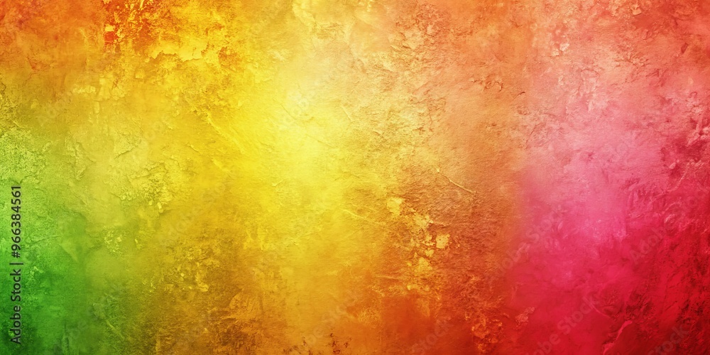 Fototapeta premium Abstract Gradient Wall Texture in Green, Yellow, and Red Hues, texture, abstract, gradient