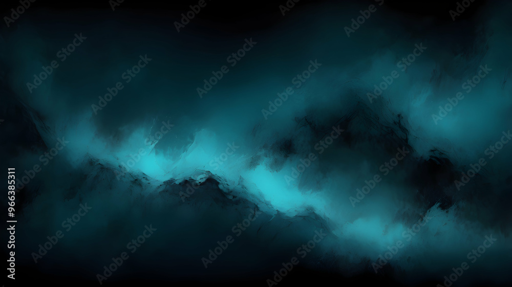 A dark, black and deep turquoise gradient background with subtle glowing effects. Use as wallpaper or graphic resource A dark, black and deep turquoise gradient background with subtle glowing effects. Use as wallpaper or graphic resource