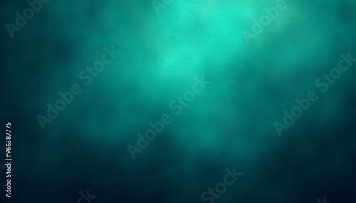 Abstract rich teal and sapphire gradient noisy grain background texture