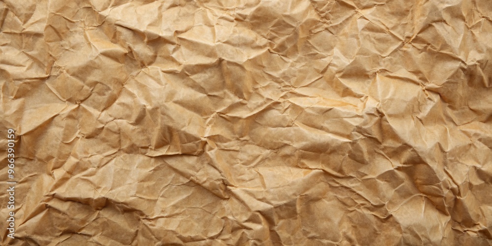 Close-up of Crumpled Brown Paper Texture, Paper, Texture, Background, Crumpled Paper Close-up of Crumpled Brown Paper Texture, Paper, Texture, Background, Crumpled Paper