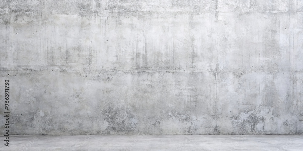 Fototapeta premium Concrete Wall with Floor, Grey, Minimalist, Empty, Background, concrete texture, loft