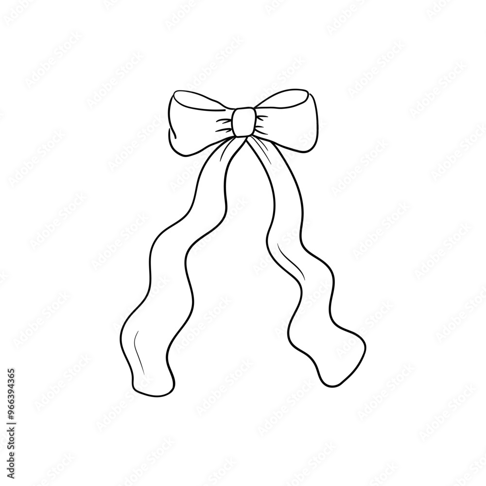 Vector illustration of bow in sketch style. Coquette and ballet core aesthetic. Hand drawn ribbon clipart for birthday, wedding, holidays, valentines day, etc. Vector illustration of bow in sketch style. Coquette and ballet core aesthetic. Hand drawn ribbon clipart for birthday, wedding, holidays, valentines day, etc.