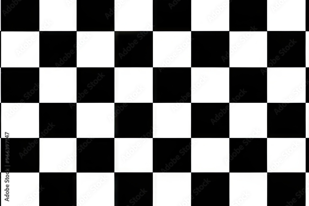Black And White Checkerboard Pattern With Alternating Squares, Creating An Abstract Geometric Background For Various Design Concepts Black And White Checkerboard Pattern With Alternating Squares, Creating An Abstract Geometric Background For Various Design Concepts