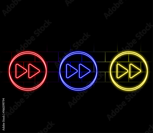 Percentage with arrow up and down. Banking, credit, interest rate. Neon icon. Vector stock illustration.