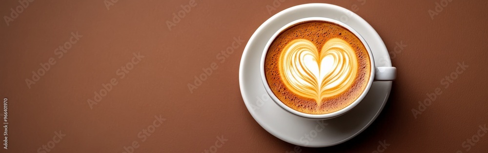 Close-Up of Coffee Cup with Heart-Shaped Latte Art Close-Up of Coffee Cup with Heart-Shaped Latte Art