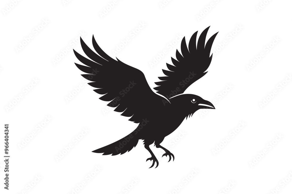 Obraz premium Crow silhouette vector illustration,
