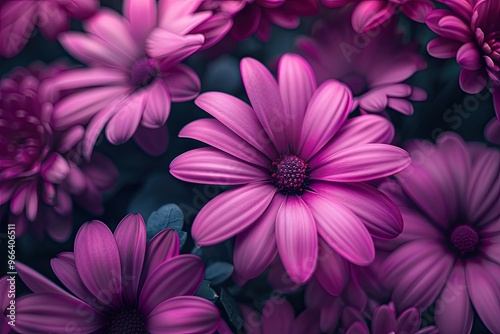 Dark purple theme, flowers close up background