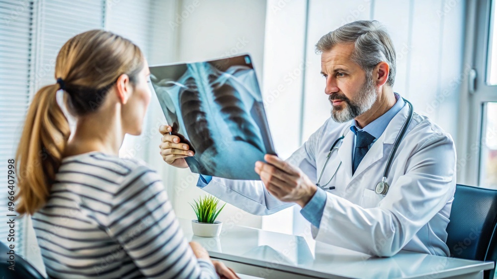 Doctor Examining Patient X-Rays in a Medical Office for Accurate Diagnosis and Treatment Planning Doctor Examining Patient X-Rays in a Medical Office for Accurate Diagnosis and Treatment Planning