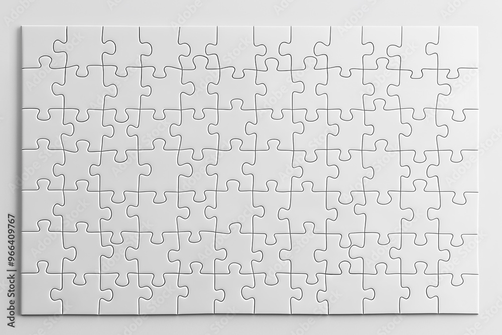 white blank Jigsaw puzzle background with all pieces fit together white blank Jigsaw puzzle background with all pieces fit together