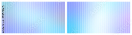 Ribbed glass with vertical blurred stripes on a sky background. Texture of a ribbed refractive partition for a bath. Glass with wavy blurred pastel stripes in pink and blue shades.