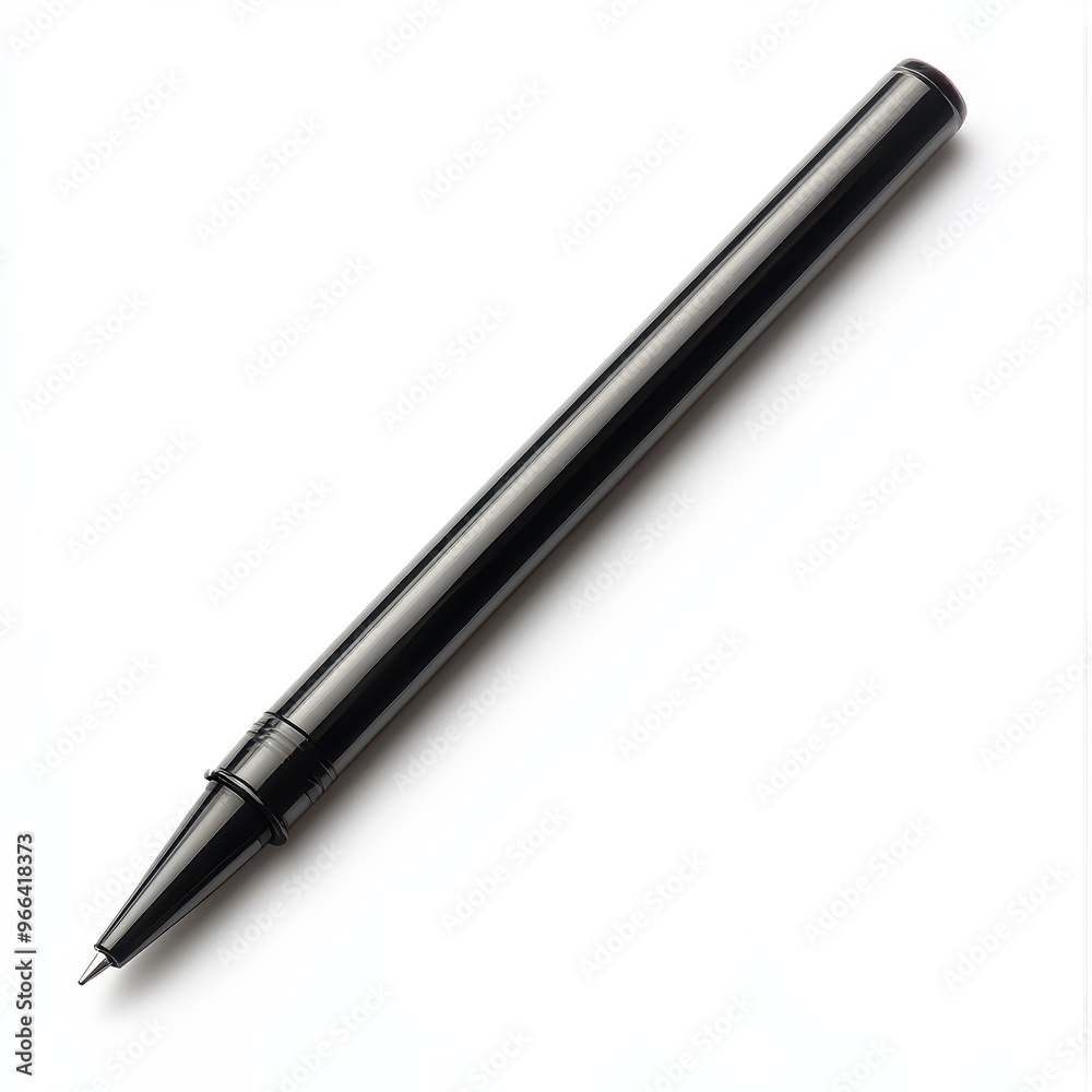 Black Ink Pen on White Background Black Ink Pen on White Background