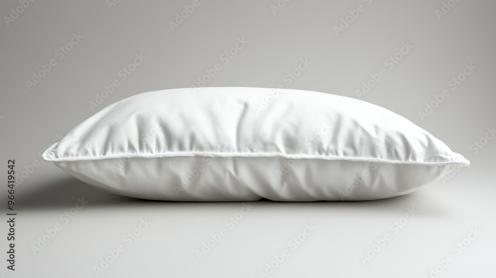White Pillow Isolated on a Grey Background White Pillow Isolated on a Grey Background
