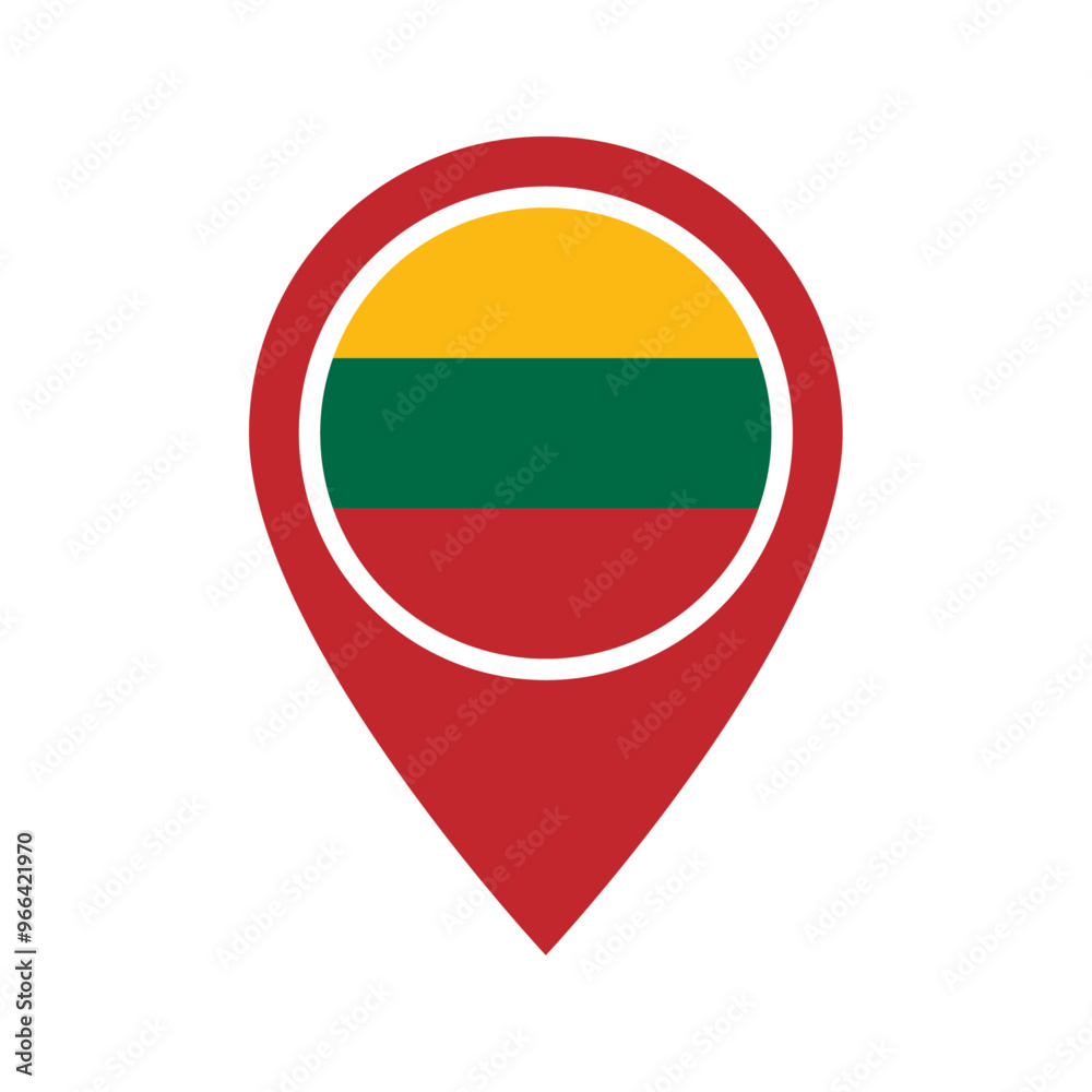 Lithuania flag location icon Lithuania flag location icon