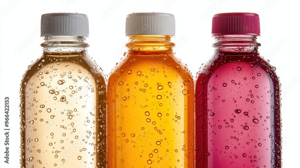 Three Bottles of Refreshing Beverages Three Bottles of Refreshing Beverages