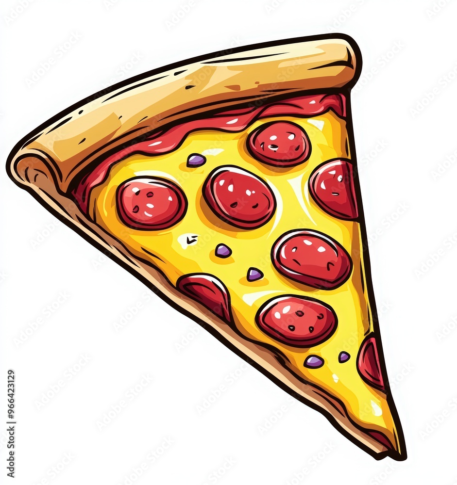 Cartoon vector illustration of a flying pizza slice on a white background. pizza and beer day Cartoon vector illustration of a flying pizza slice on a white background. pizza and beer day