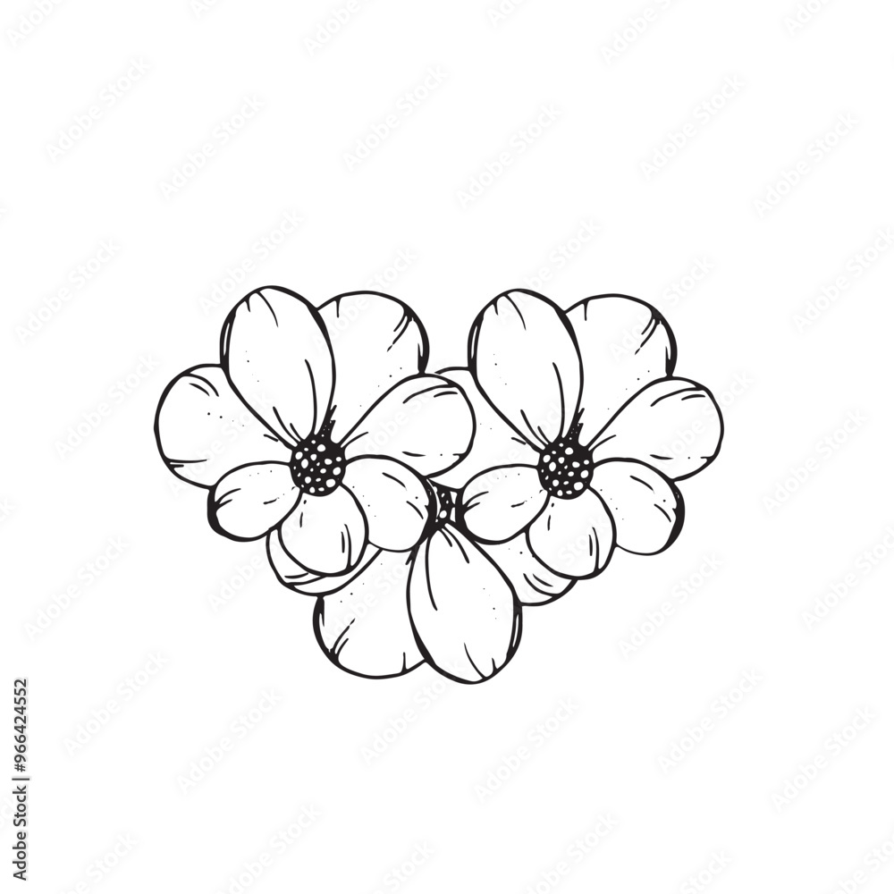 Graphic flowers. Hand draws graphic illustrations on a white background. Graphic flowers for design Graphic flowers. Hand draws graphic illustrations on a white background. Graphic flowers for design