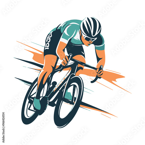 Racing Cyclist Silhouette