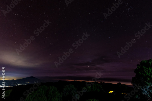 Starry night in the Kilimanjaro National Park, Tanzania
