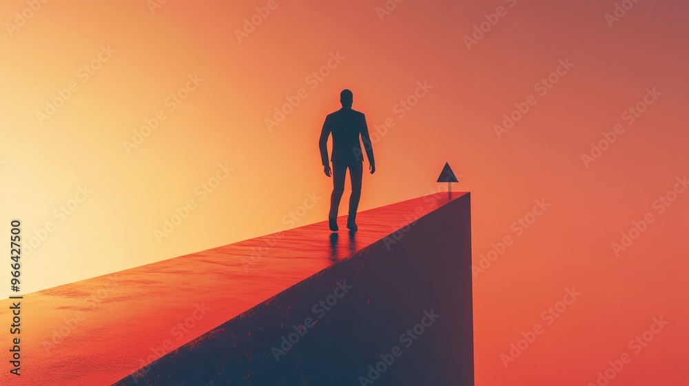 Onwards and Upwards, Path to Success, Man Walking on Arrow, Career Growth and Success, Onwards and Upwards, Path to Success, Man Walking on Arrow, Career Growth and Success,
