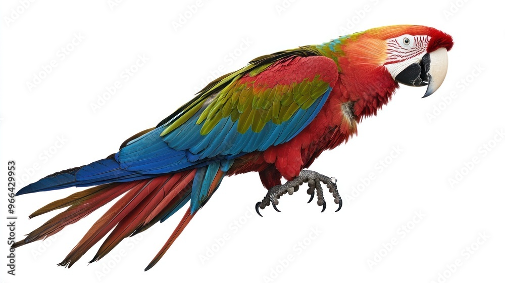 Fototapeta premium Scarlet Macaw Parrot with Vibrant Plumage