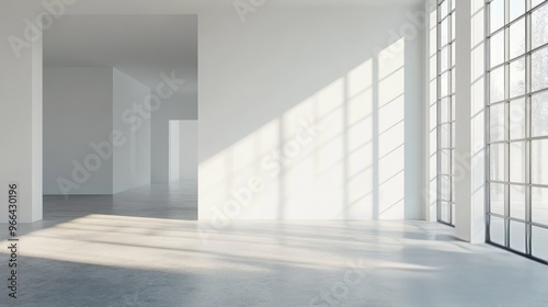 White open space, blank wall