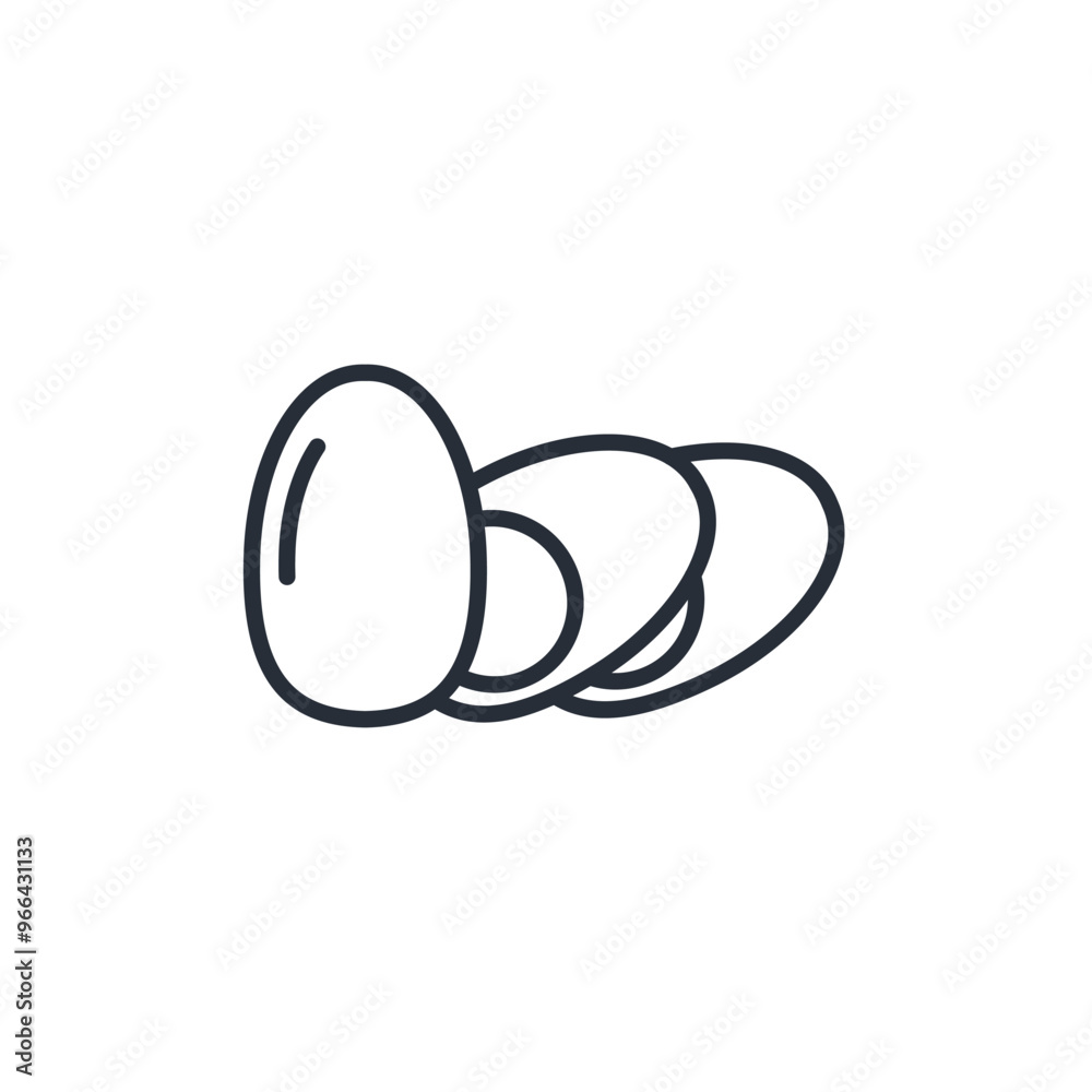 boiled egg icon. vector.Editable stroke.linear style sign for use web design,logo.Symbol illustration. boiled egg icon. vector.Editable stroke.linear style sign for use web design,logo.Symbol illustration.