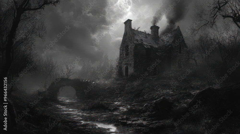 Fototapeta premium Haunted House in the Woods