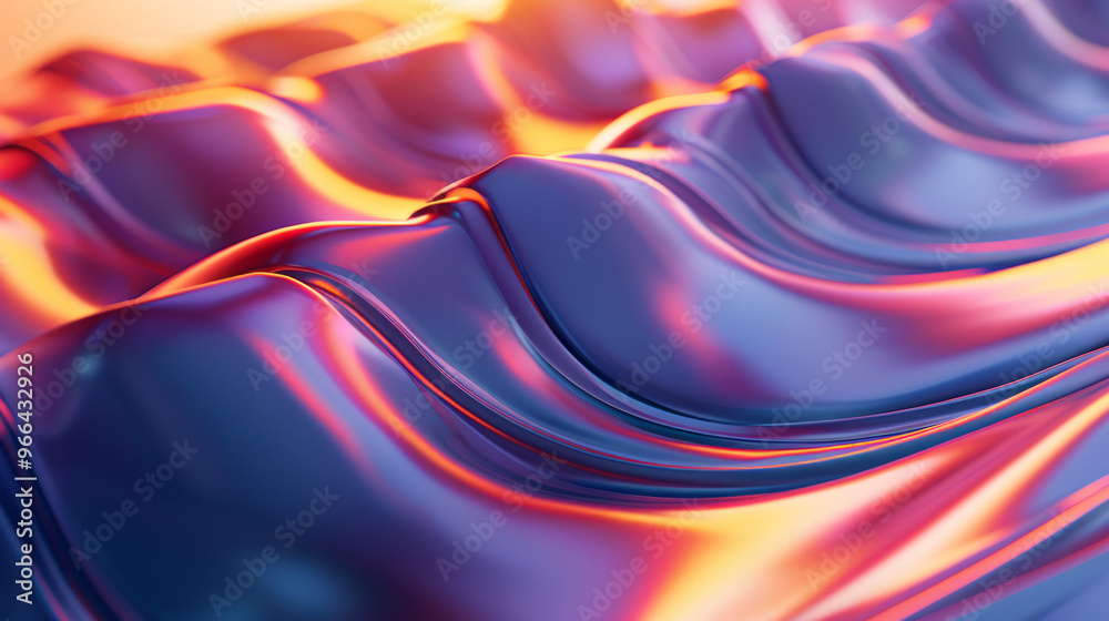 Deformed shapes: A background where 3D elements are warped, creating a wave or movement effect. Deformed shapes: A background where 3D elements are warped, creating a wave or movement effect.