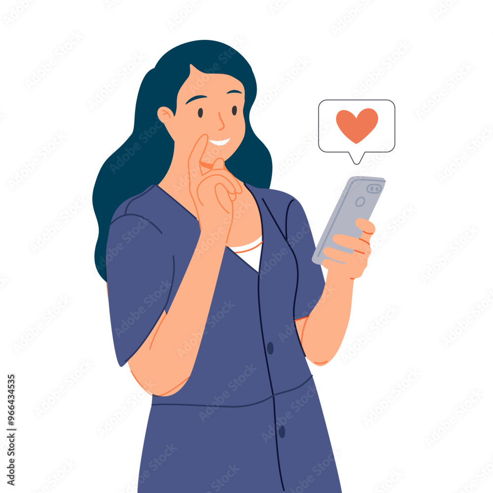 Happy young woman with smartphone using social networks app. Modern teenager with mobile phone surfing internet. Happy young woman with smartphone using social networks app. Modern teenager with mobile phone surfing internet.