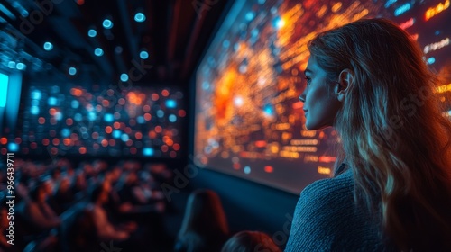 Experts discussing cybersecurity trends at a conference session in a modern venue during 2023