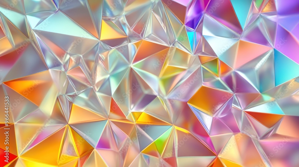 Abstract Iridescent Geometric Pattern Abstract Iridescent Geometric Pattern