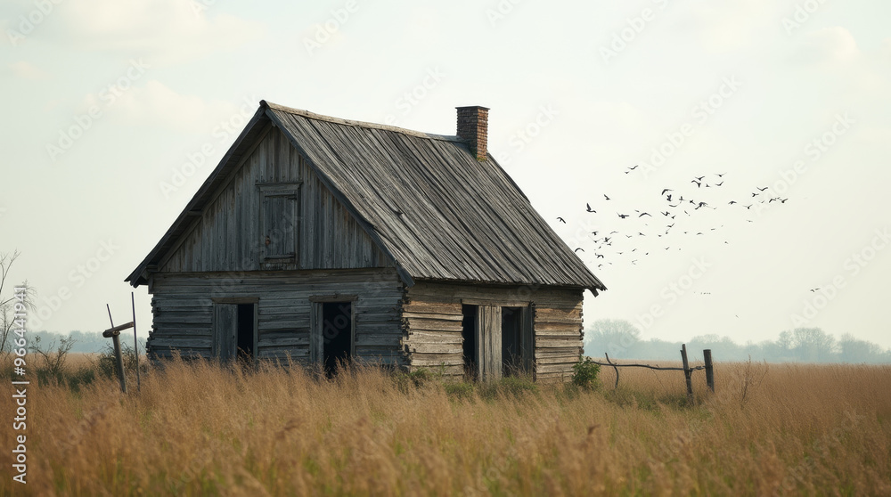 Kleine gemütliche Holzhütte im Nebelwald Kleine gemütliche Holzhütte im Nebelwald