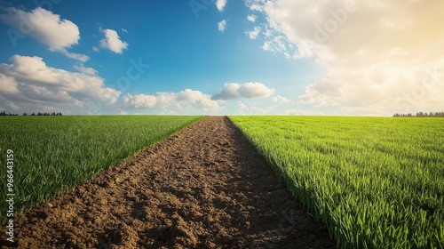 Concept of the grass is always greener on the other side