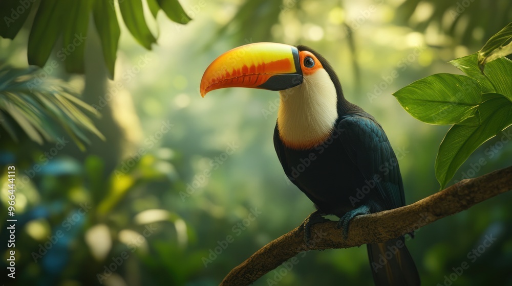 Naklejka premium Toucan in the Rainforest
