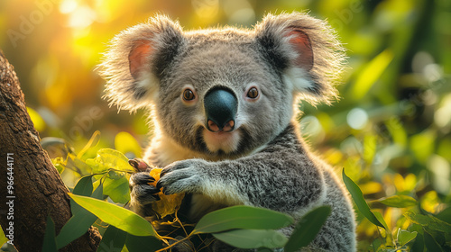 Koala in the wild. Beautiful extreme close-up. Printable photo with Instant Download. Digital photography. Art Decor. Digital art.