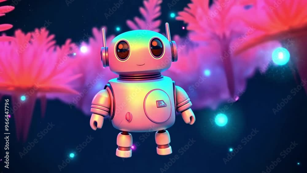 Cute little flying talking robot Cute little flying talking robot