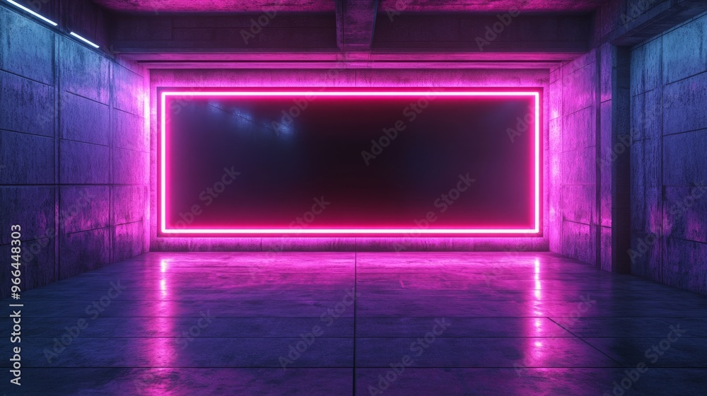 Sci Fi Futuristic Cyber Retro Gaming Showcase Product Garage Grunge Concrete Neon Laser Glowing Frame Billboard Background Empty Hangar Studio Tunnel Background Sci Fi Futuristic Cyber Retro Gaming Showcase Product Garage Grunge Concrete Neon Laser Glowing Frame Billboard Background Empty Hangar Studio Tunnel Background