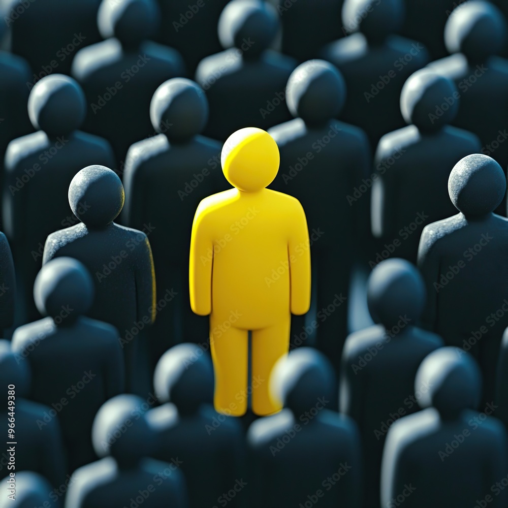 A conceptual photo of a human figure icon, symbolizing recruitment or talent selection, representing of finding the right person in HR, We are hiring and Job vacancy A conceptual photo of a human figure icon, symbolizing recruitment or talent selection, representing of finding the right person in HR, We are hiring and Job vacancy
