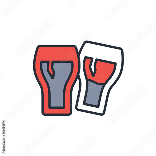 beer glass icon. vector.Editable stroke.linear style sign for use web design,logo.Symbol illustration.